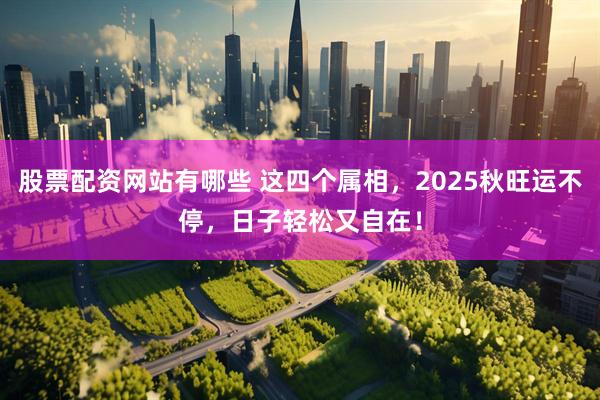 股票配资网站有哪些 这四个属相，2025秋旺运不停，日子轻松又自在！